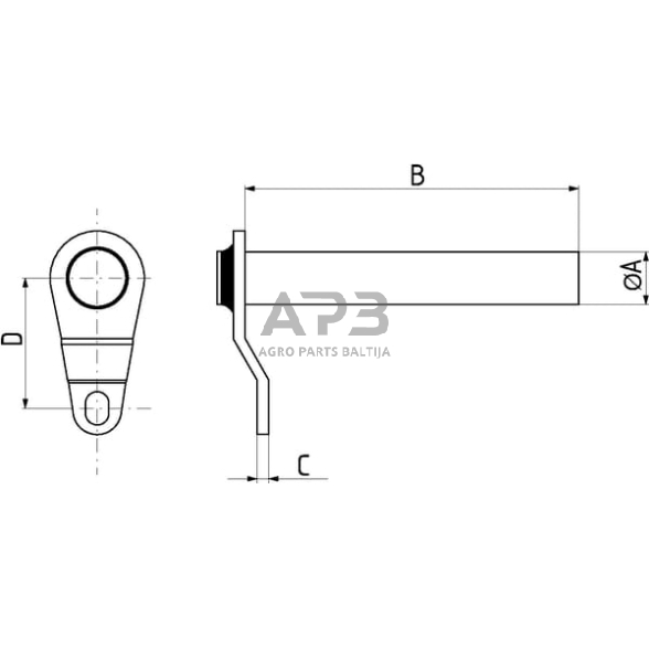 Kaištis 25,00 mm x 95,00 mm FLP25094 1