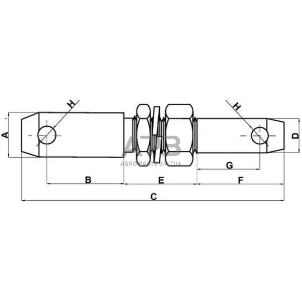 Kaištis 28,00 mm / 22,00 mm x 203,00 mm Z422289KR 1