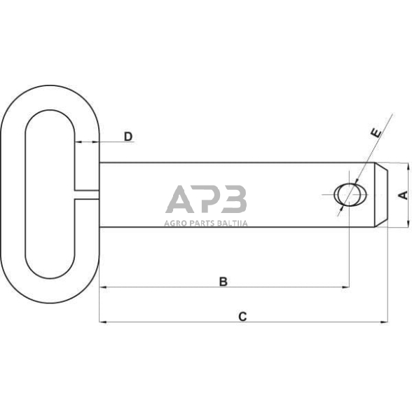 Kaištis su grandinėle 16,00 mm x 157,00 mm Z516157HKR 2