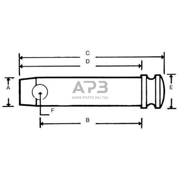 Kaištis su grandinėle Toplink 31,80 mm x 171,00 mm Vapormatic VLK7013 1