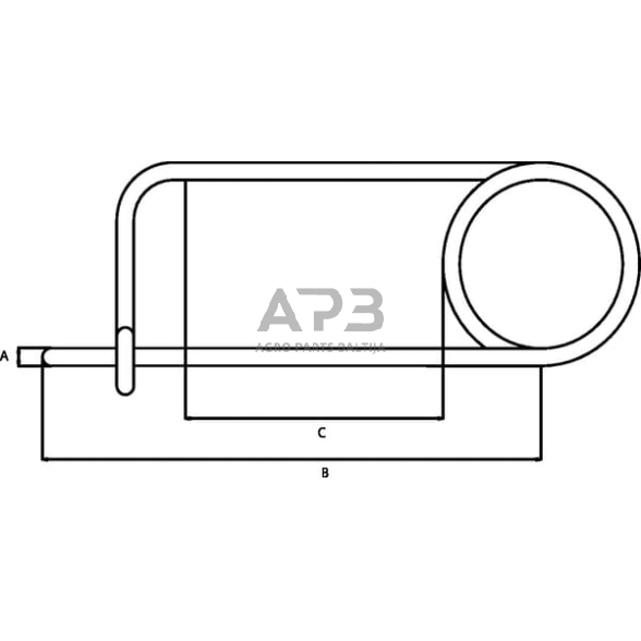 Kaištis užsegamas 3,00 mm x 74,00 mm gopart CL345GP 1