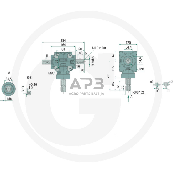 Kampinis reduktorius BONDIOLI & PAVESI 415S2020100G133 1