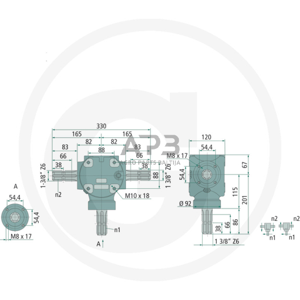 Kampinis reduktorius BONDIOLI & PAVESI 415S2020190G111 1