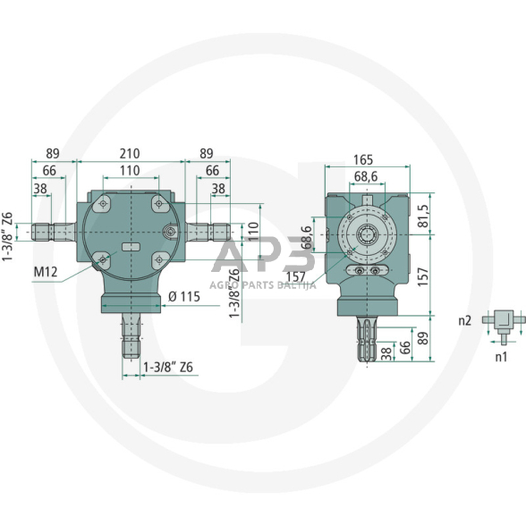 Kampinis reduktorius BONDIOLI & PAVESI 415S2050053G111 1