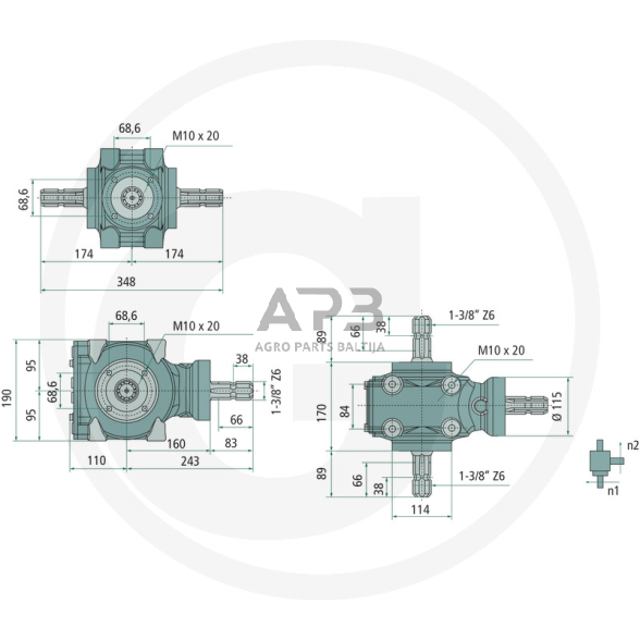 Kampinis reduktorius BONDIOLI & PAVESI 415S2061310G111 1