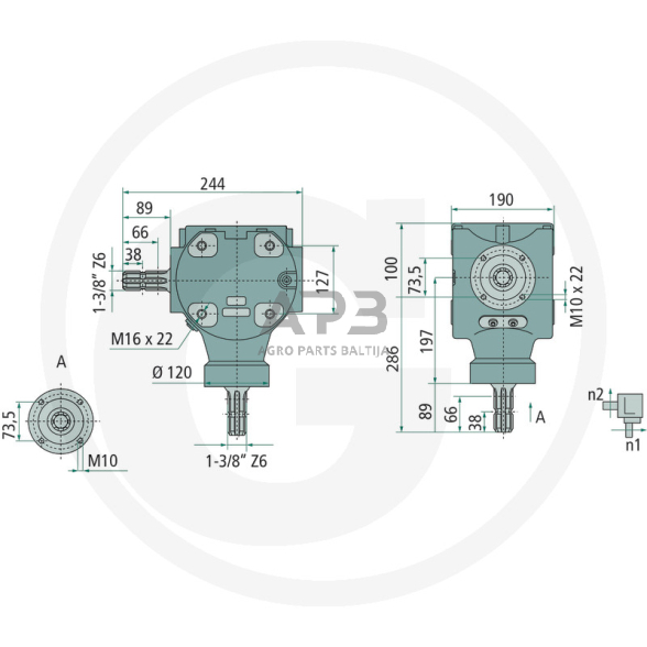 Kampinis reduktorius BONDIOLI & PAVESI 415S2100100R110 1