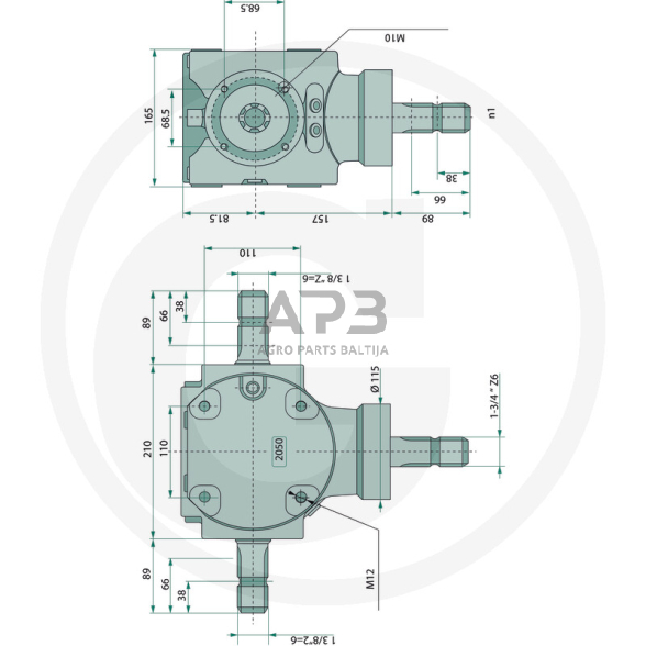 Kampinis reduktorius BONDIOLI & PAVESI 415S2100192G222 1