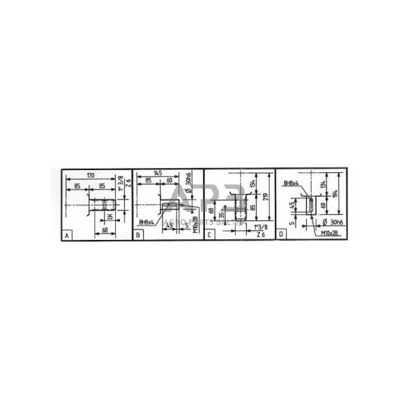 Kampinis reduktorius Comer 259005 T-19A 1:1 5