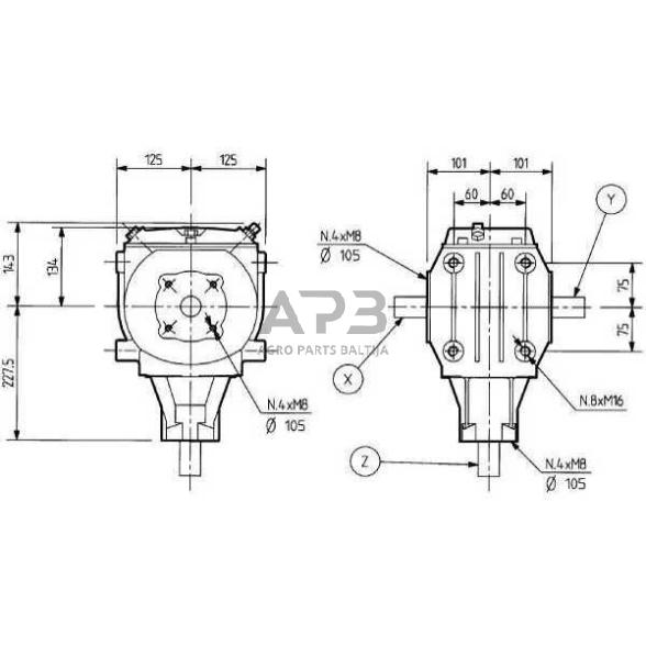 Kampinis reduktorius Comer 262022 T-22A 2.42:1 1