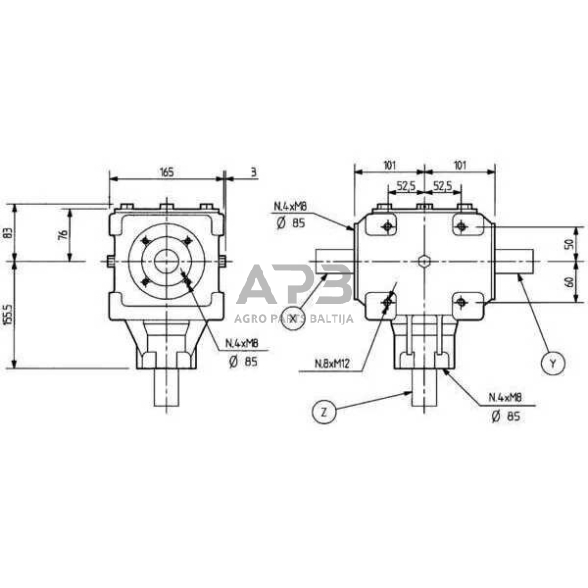 Kampinis reduktorius Comer 267008 T-27A 1