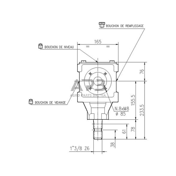 Kampinis reduktorius Comer 267043 T-27A 1