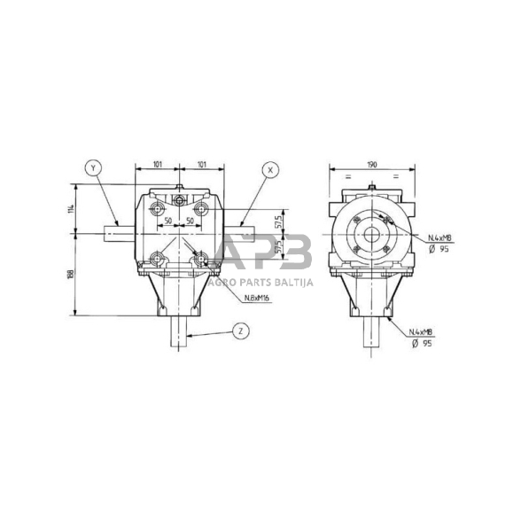 Kampinis reduktorius Comer 278000 T-278A 1:1 1