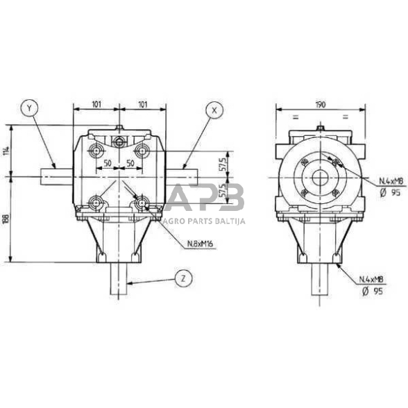 Kampinis reduktorius Comer 278014 T-278A 2.9:1 2