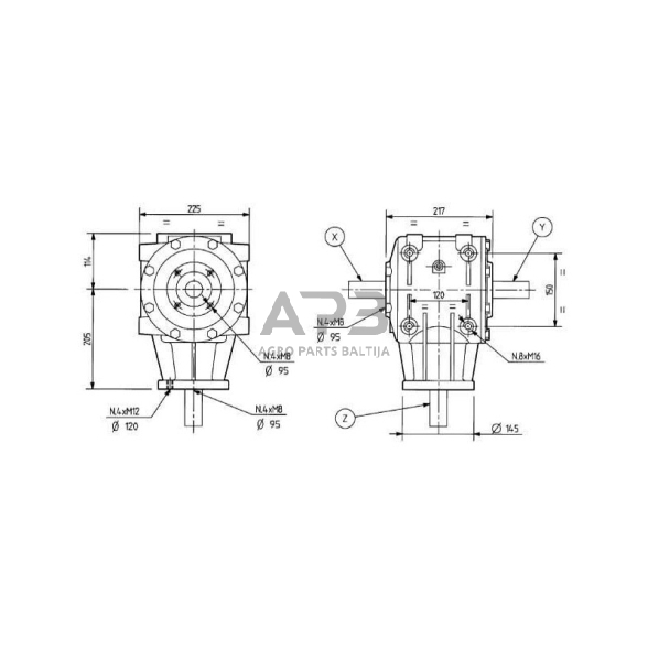 Kampinis reduktorius Comer 290026 T-290A 1:1 3