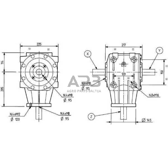 Kampinis reduktorius Comer 290755 T-290A 1