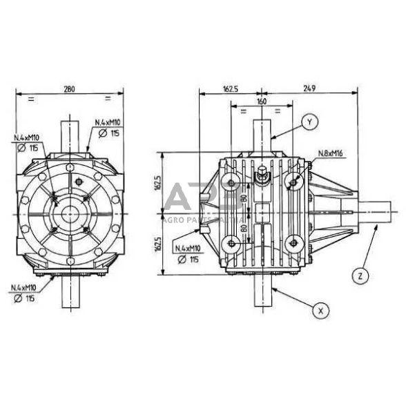 Kampinis reduktorius Comer 301041 T-301B 1