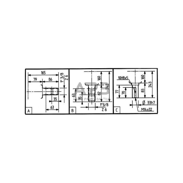 Kampinis reduktorius Comer 304013 T-304A 1:3 5