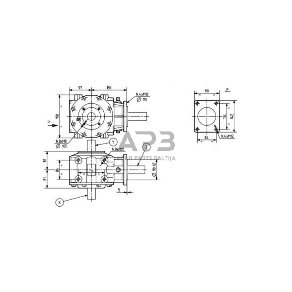 Kampinis reduktorius Comer 311885 T-311J 5