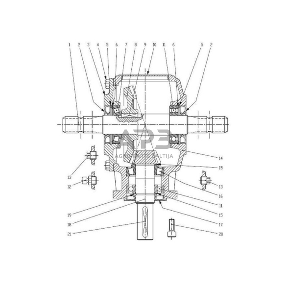 Kampinis reduktorius Comer 312730 T-312A 1