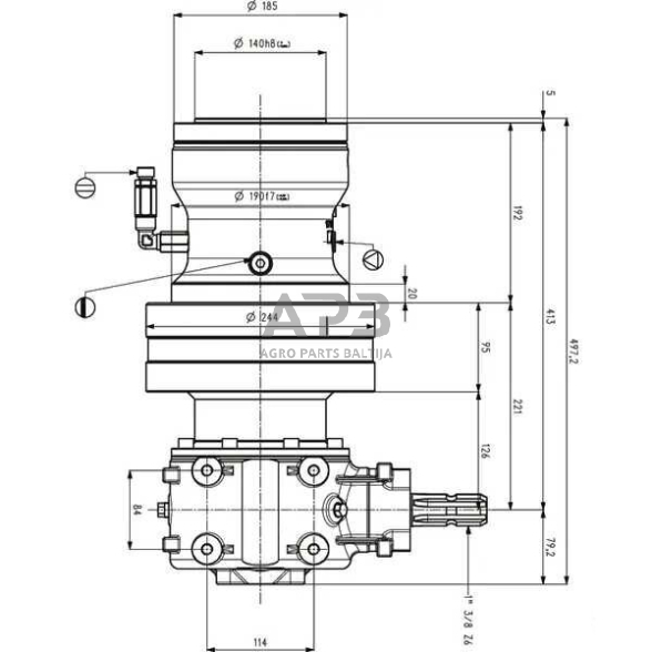 Kampinis reduktorius Comer 57145000502 PGA502 1