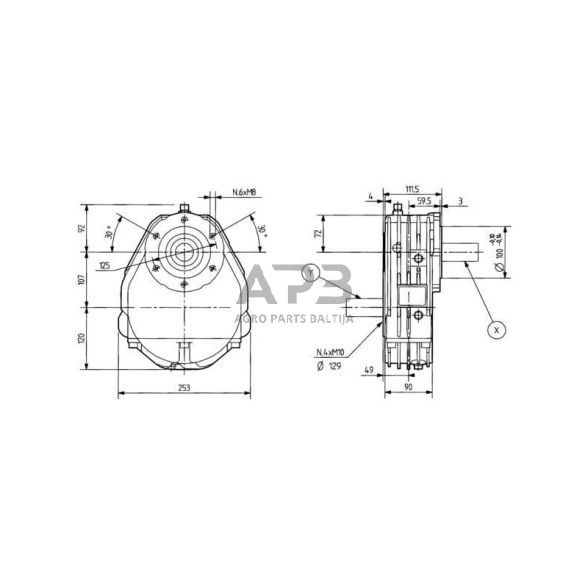 Kampinis reduktorius Comer 624000 A-624A 1:6.9 2