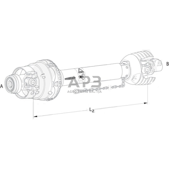 Kardanas Walterscheid PWE 480 694689, 1694689 1