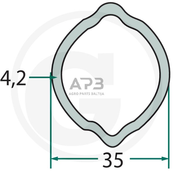 Kardano vamzdis Weasler 427621-3404-150