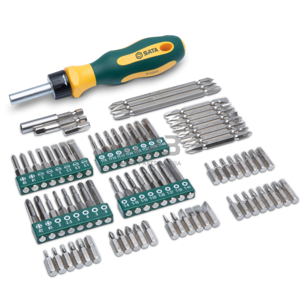 Keičiamų antgalių rinkinys (IMBUS, TORX, SPLINE)(80vnt) 1