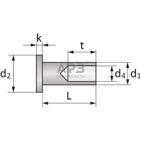 Kniedė 3x8 BBN38 1