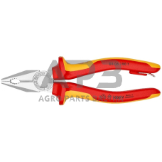 Kombinuotos replės elektrikui 180mm VDE KNIPEX