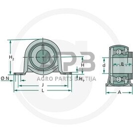 Korpusinis guolis FAG PB30 1