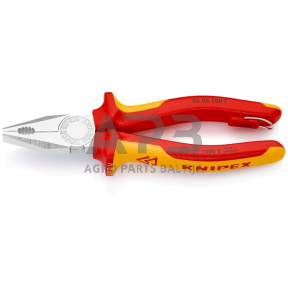 Kombinuotos replės elektrikui 180mm VDE KNIPEX