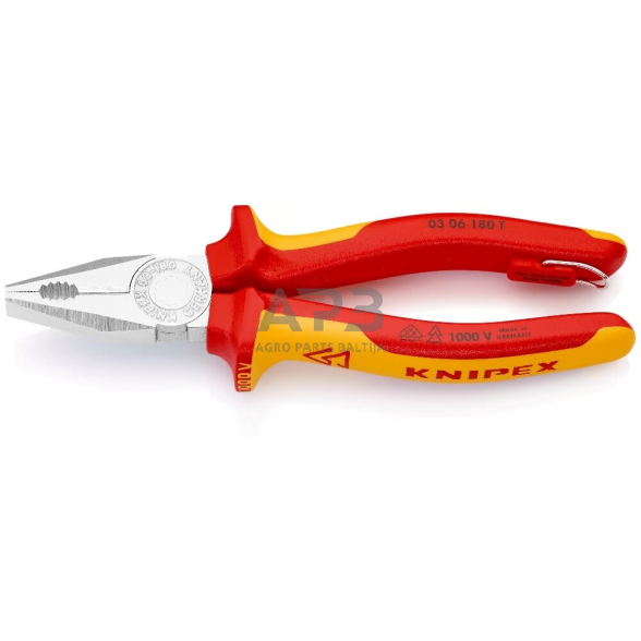 Kombinuotos replės elektrikui 180mm VDE KNIPEX 1