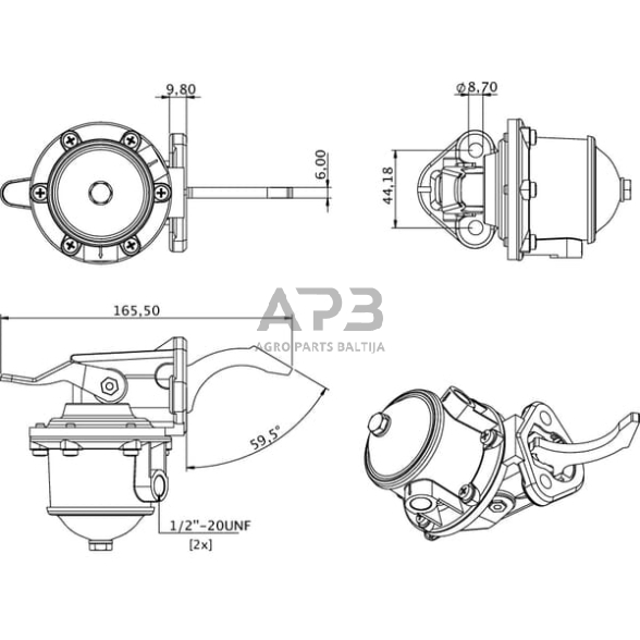 Kuro pompa Perkins 2641A064KR 1