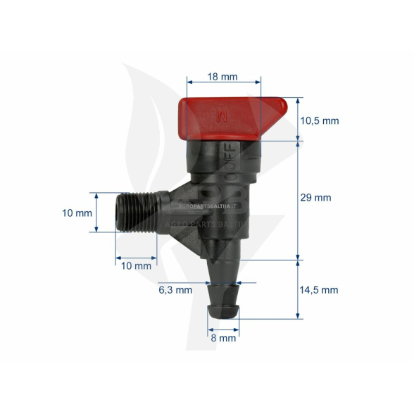 Kuro vožtuvas Briggs & Stratton 698182, 399517, 398182, 396244 1