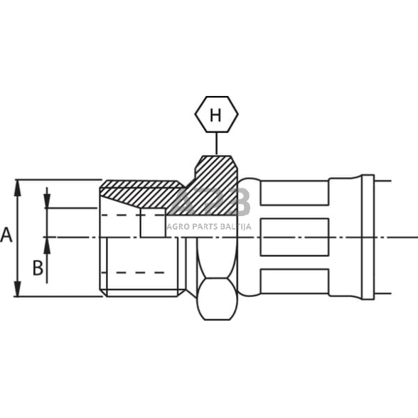 Kuro žarnos antgalis M12 LR612 1