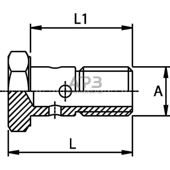 Kuro žarnos varžtas M14x1,5 HBM14 1