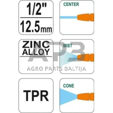 Laistymo purkštuvas 1/2" (3 padėčių)