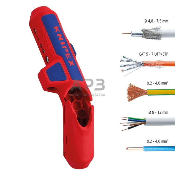 Laidų nuvalymo įrankis KNIPEX ErgoStrip 5