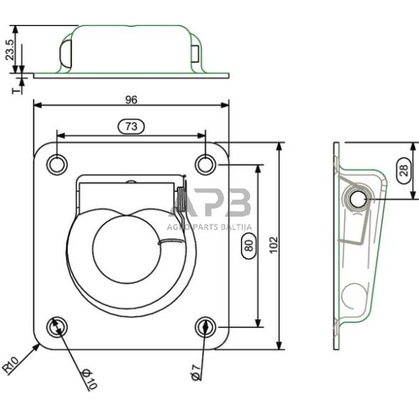 Laikiklis 102x96mm H=22mm 709003KR 1