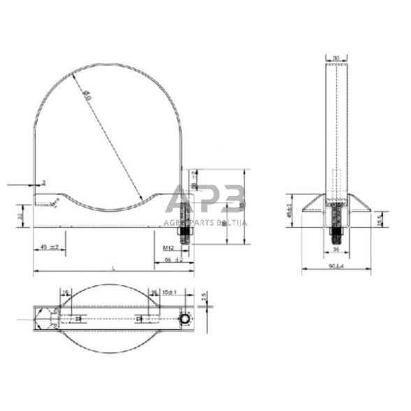 Laikiklis 206mm 700201KR 1