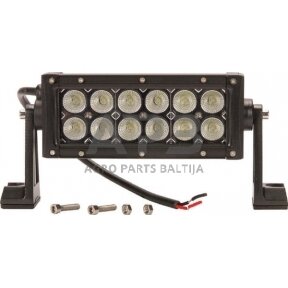 LED Bar žibintas 36W, 3060lm, 12/24V, balta, 198.6x79.5mm, kabelis, 12 LED LA10302