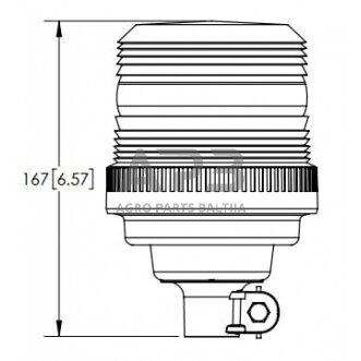 LED oranžinis švyturėlis 12/24V Britax EB5012A 2