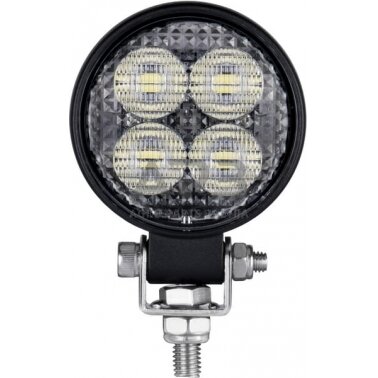 LED darbo žibintas apvalus 12W, 1200lm, 12/24V, 65.7x85.8x35mm 8 LED LA10606