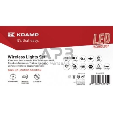 LED bevielis priekabos žibintų komplektas 12V, 9-15V LA60025 4