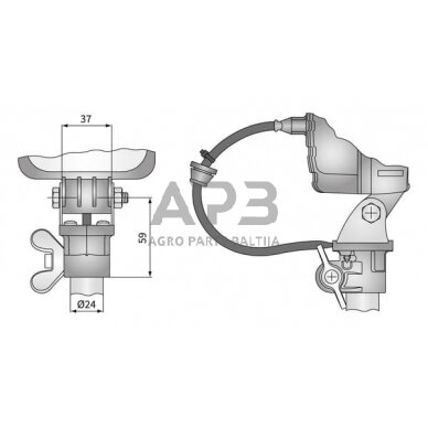 LED darbinio žibinto adapteris su AMP jungtimi LA10040 1