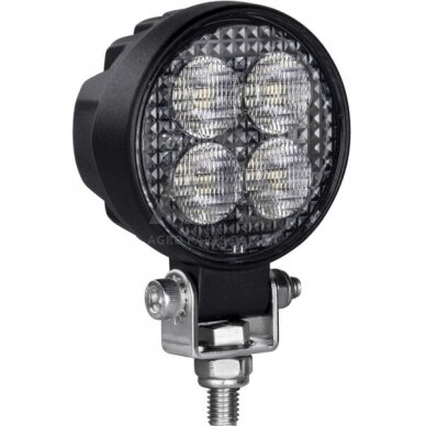 LED darbo žibintas apvalus 12W, 1200lm, 12/24V, 65.7x85.8x35mm 8 LED LA10606 1