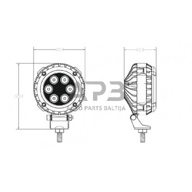 LED darbo žibintas apvalus 21W 2000lm LA10510 4