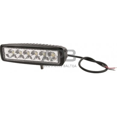 LED darbo žibintas stačiakampis 18W, 1440lm, 10/30V, 159.8x63mm, 6 LED gopart LA15026