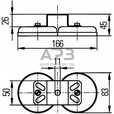 LED darbinio žibinto magnetinė plokštelė Hella 8HG004806001 4